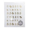 NAS-117 Nail Stickers Set of 2 [Leaf] Gold Silver Art
