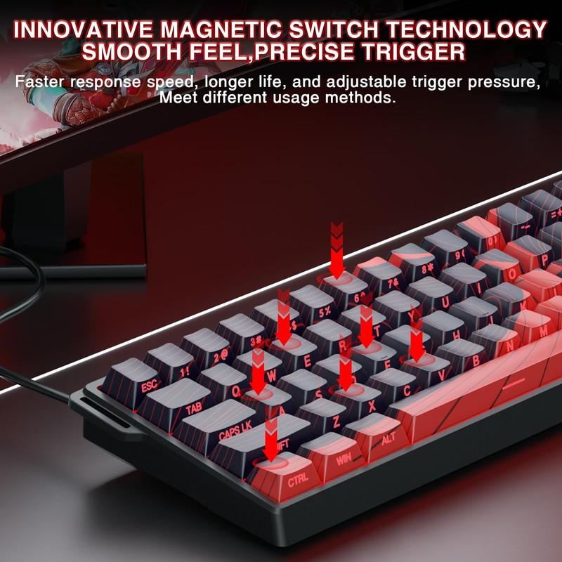 AULA WIN60 HE MAX - 60% Mechanical Gaming Keyboard Wired,