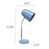Simple Designs LD1075-BLU 15.28" Sleek Essentials Minimalist Metal Desk Task