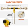 Ratchet Load Binders and Chains Kit | Detachable 5/16"-3/8" Chain