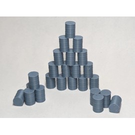 typrhonda (50) - 55 Gallon Drum Barrels 1:87 Blue HO Scale Lot Set Walthers Herpa Wiking