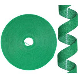 Fovakabo 65.6 Feet Garden Ties Plant Tape 1/2'' Wide Green Gardening Tape Plant Ties Strap for Climbing Plants Reusable Plant Tape Supports for Indoor Outdoor Flowers, Vines, Tomatoes(65.6ft)