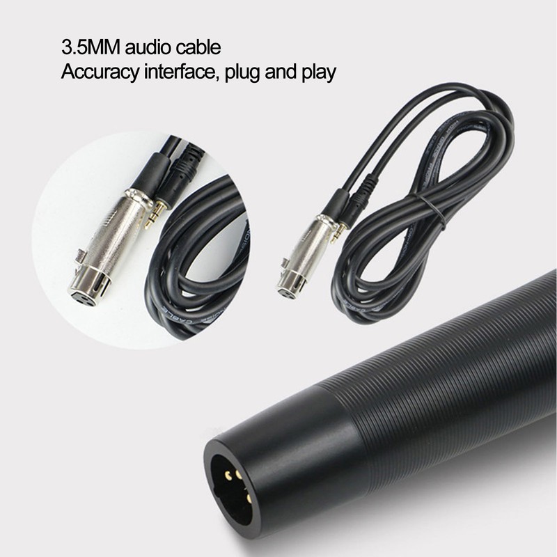 E300 Handheld Microphone with XLR 3.5mm Audio Cable for Music