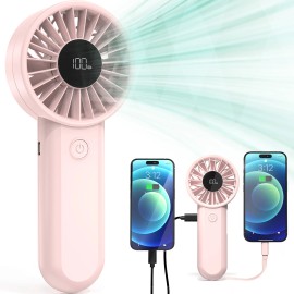 Handheld Fan with Built-In Battery  | USB Rechargeable Fan for Travel and Outdoor Sportscolor: Black, packaging types: Box (color), Plug Type: US