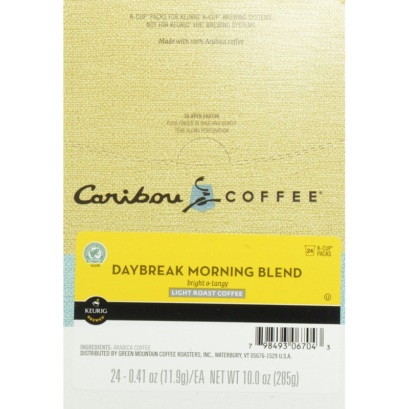 Caribou Coffee Daybreak Morning Blend, K-Cups for Keurig Brewers, 24-Count
