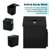 xydled Wall Mounted Suggestion Box with Key Lock, Metal Donation/Ballot/Voting/Collection/Key