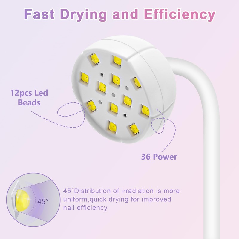 ANRUI UV Light for Nails, 36W Professional Mini UV Light