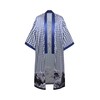 PRODESIGN Mens Houndstooth Kimono Robe - Long Satin Sleepwear Silky