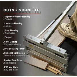Heavy Duty Laminate/Vinyl Plank Cutter 13"; Instant 15/30/45 Angles to Cut Laminate, All Vinyl Planks, Engineer Wood, Siding & More in Just 1 Step; Super Cost-effective for Thanksgiving！