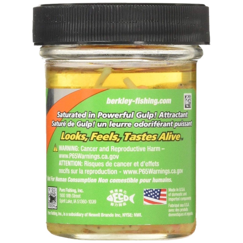 Berkley GAJEC2-OT Worm Gulp Alive Baby Sardine Orange Tiger