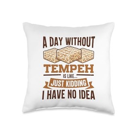 Tempeh Eater Food Lover Design For Veggie Fans Throw Pillow