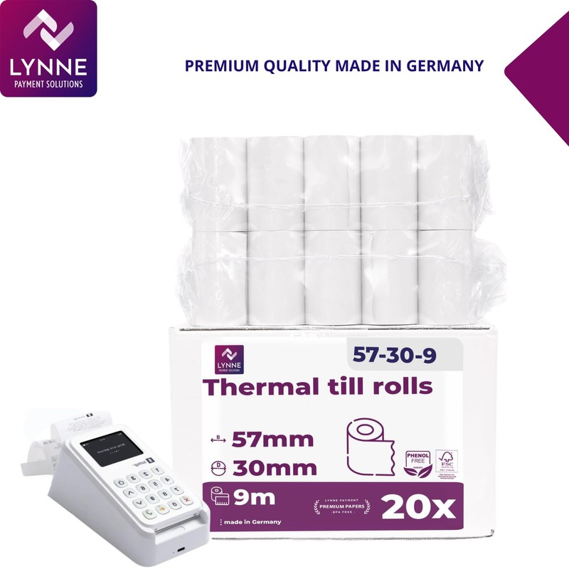 LYNNE PAYMENT SOLUTIONS Premium Till Rolls 57x30 - PDQ Rolls
