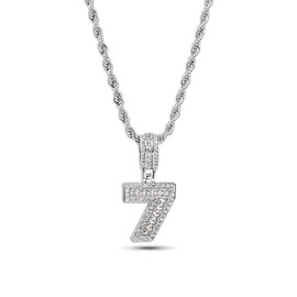 SBI Jewelry Women Lucky 7 Number Necklace Clear CZ Alloy Men Auntie Niece Cousin Best Friends Family Wife Girlfriend Mother Son Daughter Stepson Anniversary Birthday, Seven