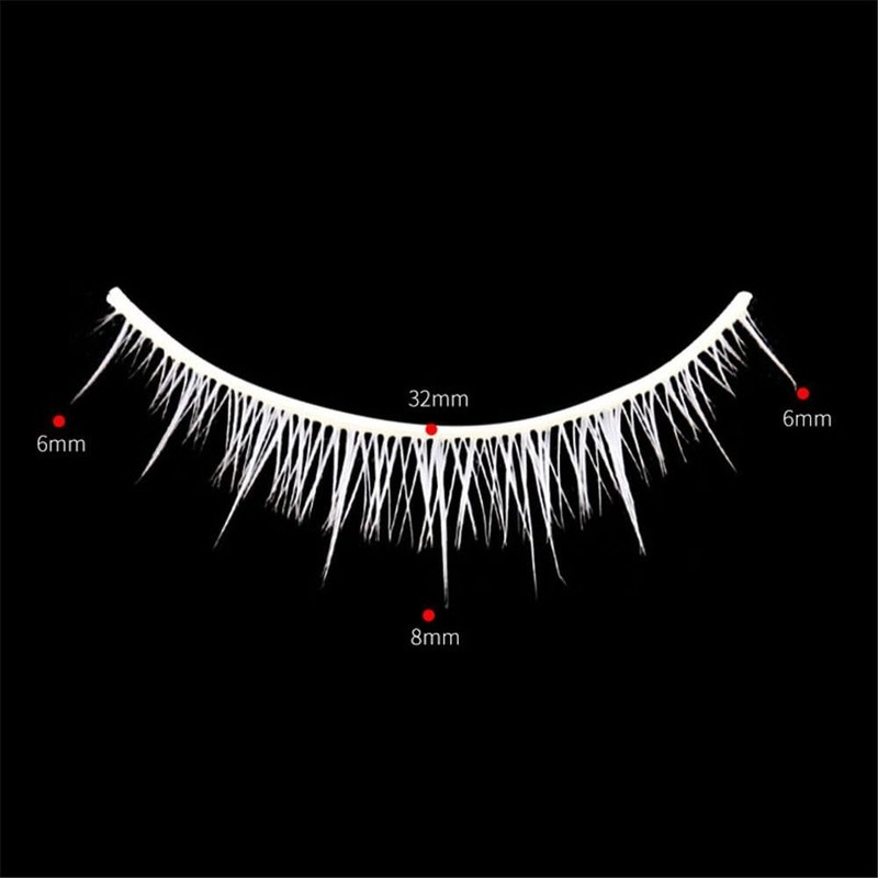 White False Eyelashes for Cosplay White False Eyelashes Natural False