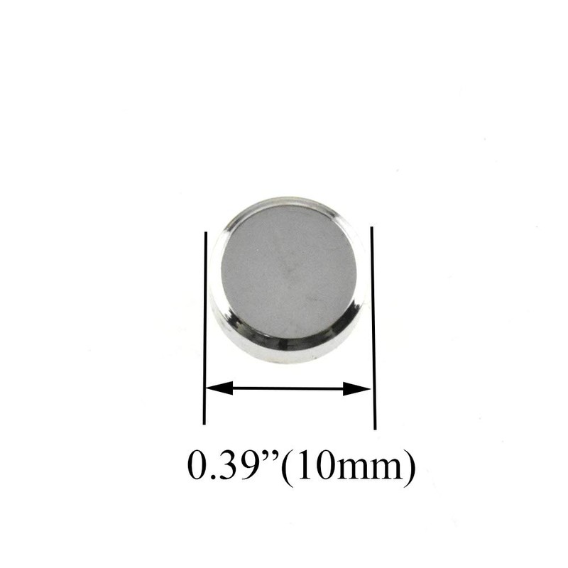 Hahiyo 10mm Diameter Mirror Screws Brushed Stainless Steel Solid Easy