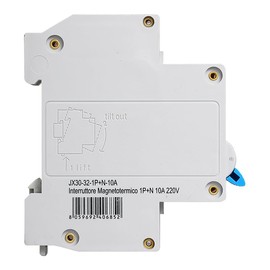 ZOREI Circuit Breaker 1P+N 4.5kA 30mA 220V Occupied 1 DIN Module, Available 6A 10A 16A 25A (1P+N 10A)