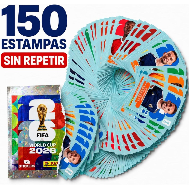 150 Estampas Panini Mundial FIFA World Cup 2026 Originales –