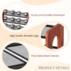 Wooden 4-Tier Shoe Rack, Free Standing Shoe Storage Organizer with