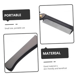 Baluue Stainless Steel Folding Beard Comb and Brush Portable Grooming Tool for All Beard Types for Travel and Daily Care Men Special Occasions
