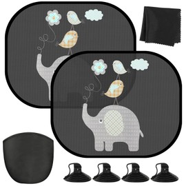 Car Window Shade,2 Pack Car Side Window Sun Shades,UV Protection Breathable Mesh Baby Window Covers,Universal Fit Most of Cars, Privacy Protect for Kids Family Pets Tints(17.3 * 14.2inch)