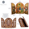 NKlaus Holy Trinity Icon Triptych Wooden 25 x 16 cm