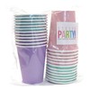 Pastel Rainbow Party Paper Cups 9 Ounce (24 Pack)