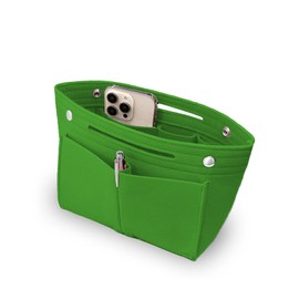 Annekor Bag-In Bag, Supervised by a Professional for Storage, [Delightful Bottom Plate and Pen Holder] Felt, Inner Bag, Lightweight, Pouch, Back-In Bag, Men's, Women's, Encore (Green)