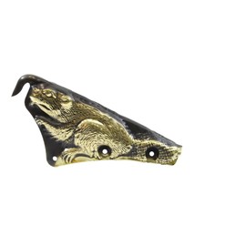 Liberty Artworks Brass 3D Carved Beaver Front Holder with Fasteners