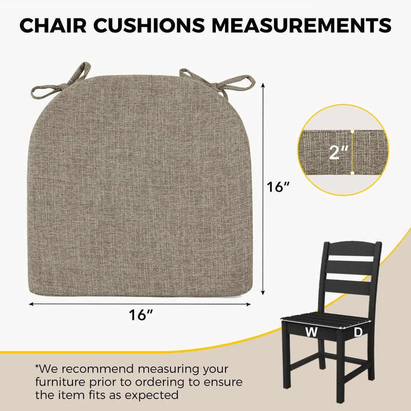 downluxe Indoor Chair Cushions for Dining Chairs, Soft and Comfortable