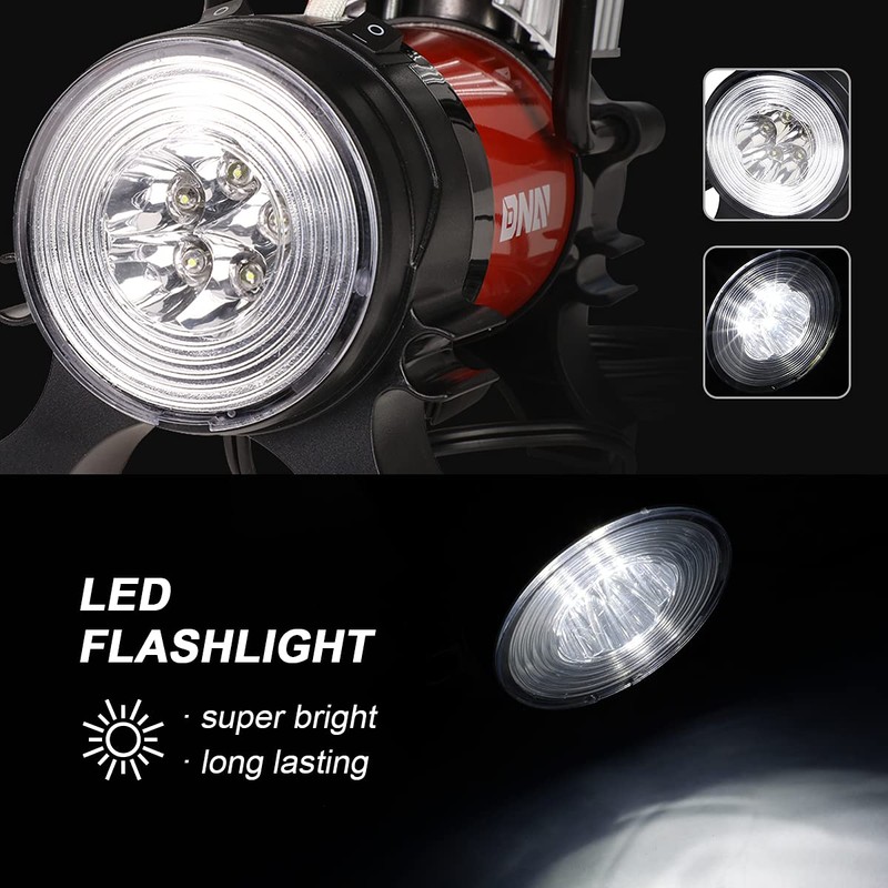 DNA Motoring 12 V 125 PSI LED Flash Light Air