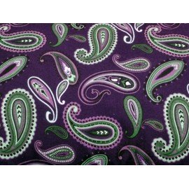 Impressions Cotton Flannel Standard Pillowcase Set Paisley, Purple