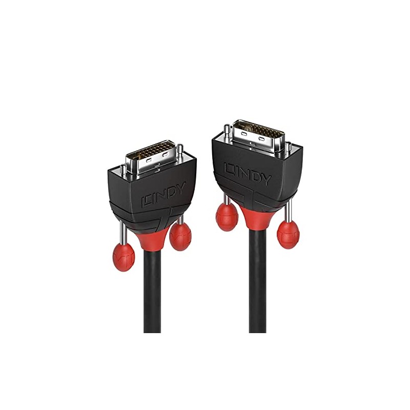 LINDY 2m DVI-D Dual Link Cable, Black Line