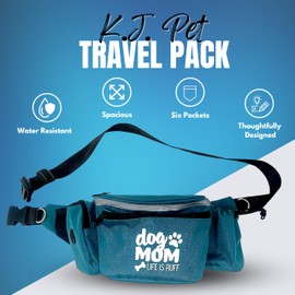 Dog Walking Fanny Pack for Women - Fun Dog Mom Gifts - Dog Walking Belt Includes Dog Poop Bag Dispenser, Hands Free Leash Hooks