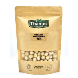 Organic Macadamia Nuts 500g - No Additives or Preservatives - Vegan, GMO-Free, Certified Organic - Delicious and Nutritious Nuts - Thames Organic 500g