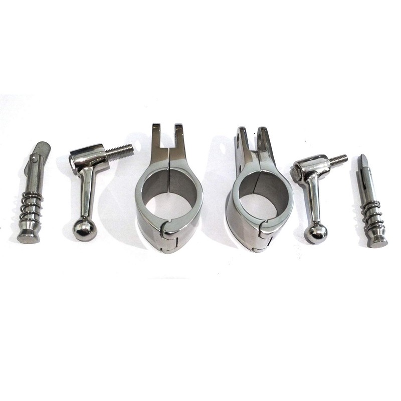 NRC&XRC Pair of 316 Stainless Steel Bimini Top Hinge Rail