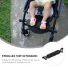 Alipis Adjustable Stroller Footboard Black Stroller Footrest Replacement, Plastic Extension