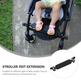 Alipis Adjustable Stroller Footboard Black Stroller Footrest Replacement, Plastic Extension Footboard Pram Foot Rest Stroller Accessories
