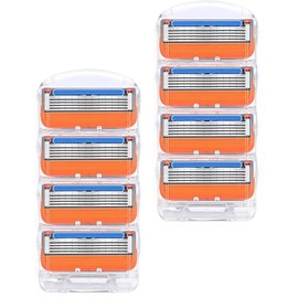 Derchia Gillette Replacement Blade, Proglide, 5 Blades, Electric Fusion Razor, Gillette Replacement Blade, Shaving, ProGlide Compatible Replacement (Set of 8)