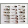 18 Barbless Hares Ear & Flash and Standard Pheasant Tail Nymph Choice of sizes, Best Trout Flies, Nymphs (Mixed)