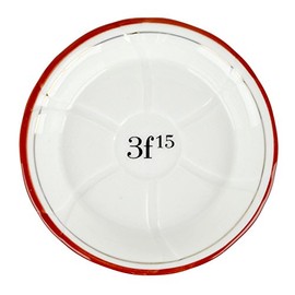 Porcelain French Absinthe Coaster/Saucer, 3f15, Red/Gold