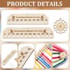 BENECREAT 4pcs 3 Sizes Wooden Embroidery Floss Organizer, 12-Holes with