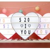 Cinema Light Box Black Heart Shaped LED Light Up Light