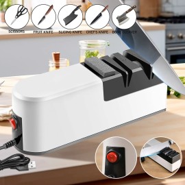 MDHAND Kitchen Electric Knife Sharpener Professional Knives Sharpening Stone Grinder
