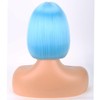 PATTNIUM Blue Bob Wig for Women Short Light Blue Wig
