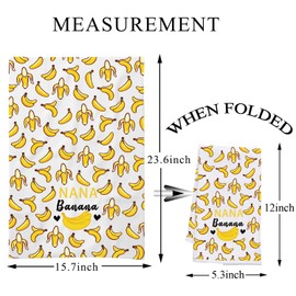 PLITI Nana Gift Banana Kitchen Towel Grandma Gift Nana Tea Towel Bananas Themed Gift Nana Banana Gift Gigi Gift Grandma Gift (Nana Banana TWU)