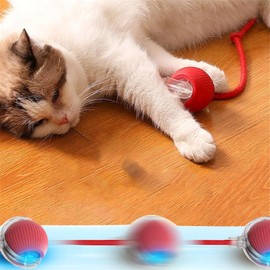2PC Interactive Dog Toys,Interactive Dog Ball Electric Dog Ball Toy Rollie Pet Cat Toy Interactive Rolling Ball Cat Toy 360° Automatic Rolling Toy Ball for Dog/Cat (Red+Red)
