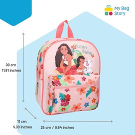 mybagstory - Moana Backpack for Girls Pink Kids School Nursery School Bag Girls Size 30cm Adjustable Straps Gift Idea Moana - Pink Enfant, Moana - Pink
