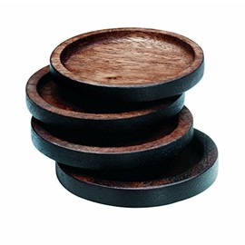 Noritake Kona Wood 3-3/4-Inch Coasters, Set of 4