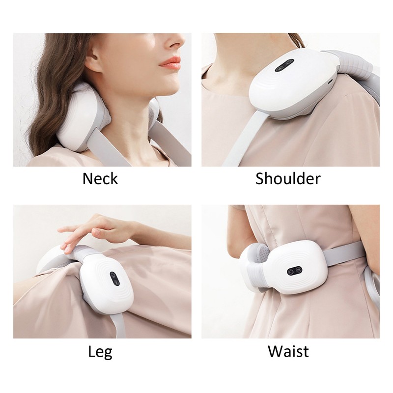 Cordless Neck Shoulder Massager Hot Compress Kneading Portable Electric Shoulder