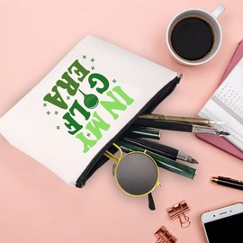 Golf Canvas Makeup Bag Golf Lover Gift Golfer Mom Golfer Golf Coach Thank You Zipper Bag, My Golf Uk, Fashionable